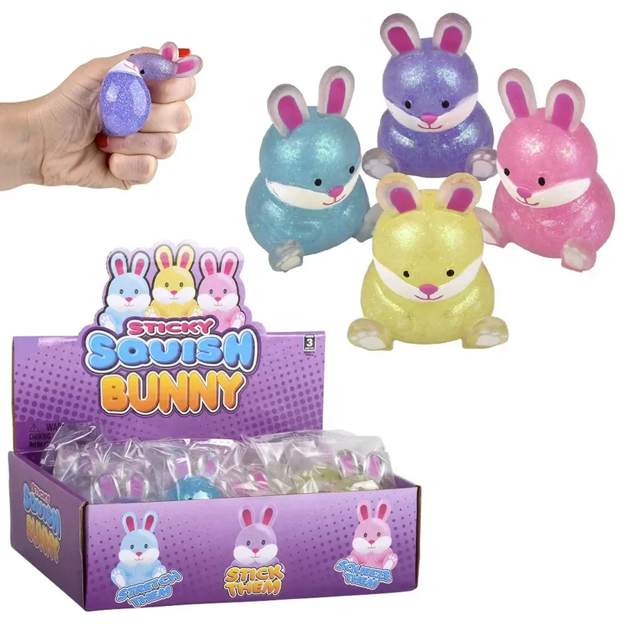 Squishy Toys Glitter Bunny - Slow-Rise Sensory Fidget Toy for Kids — wholesale Fidgets & Sensory by the case