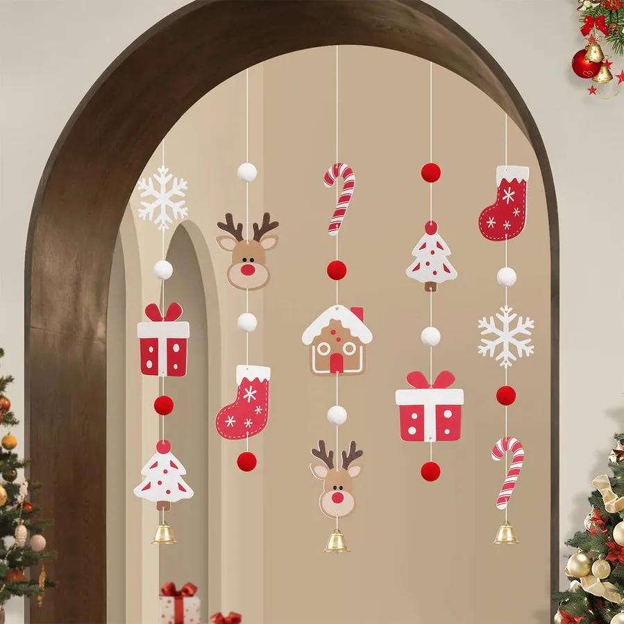 Christmas Wall Hanging Ornament Set – Santa & Reindeer — wholesale Seasonal & Holiday by the case