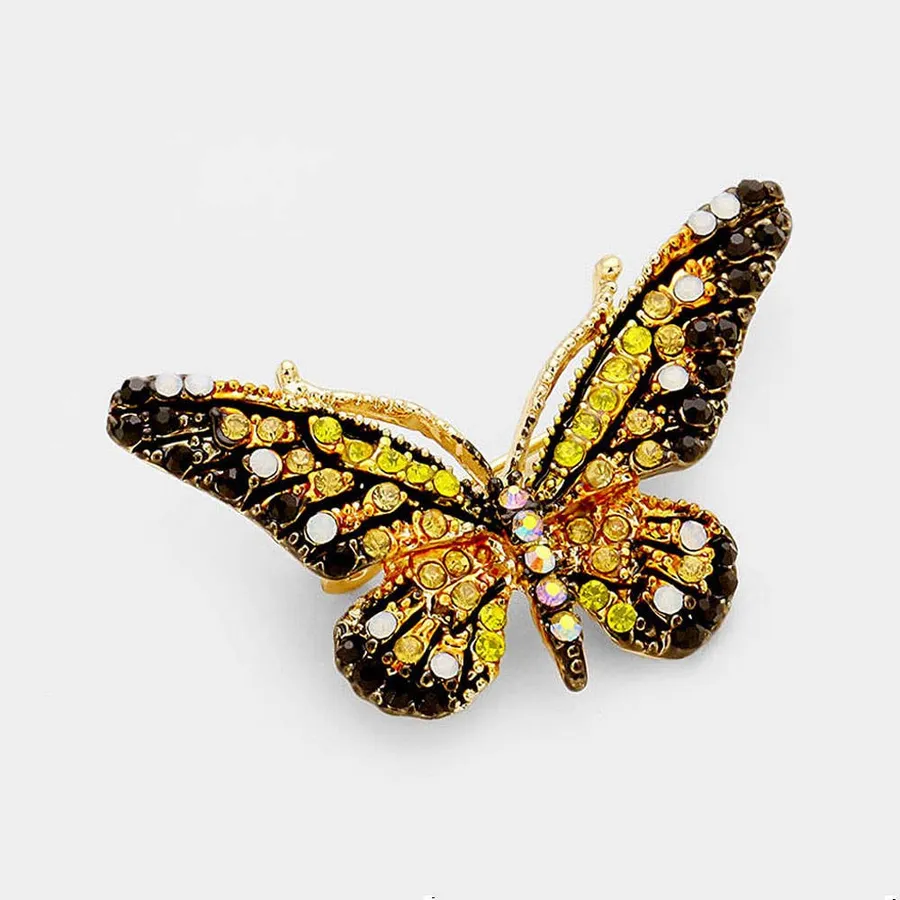 Stylish Crystal Butterf Brooch - Halloween In Bulk — wholesale Seasonal & Holiday by the case