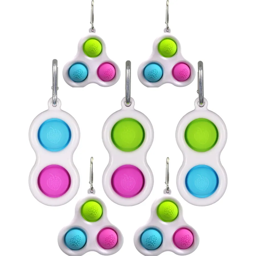 Simple Dimple Bubble Popper Keychain Toy — wholesale Keychains & Charms by the case