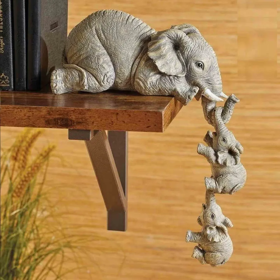 Elephant Holding Baby Sets For Gift HomeHome Décor — wholesale Home & Décor by the case