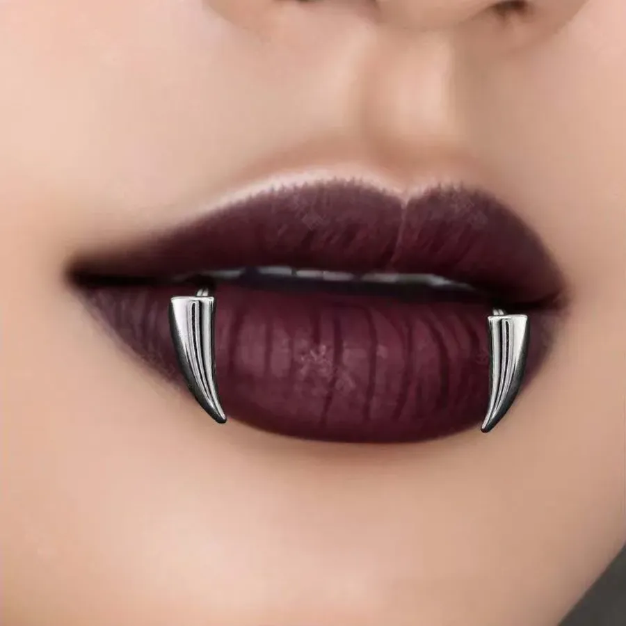 Gothic Sharp Teeth Lip Clip Punk Fake Piercing Jewelry — wholesale Apparel & Accessories by the case