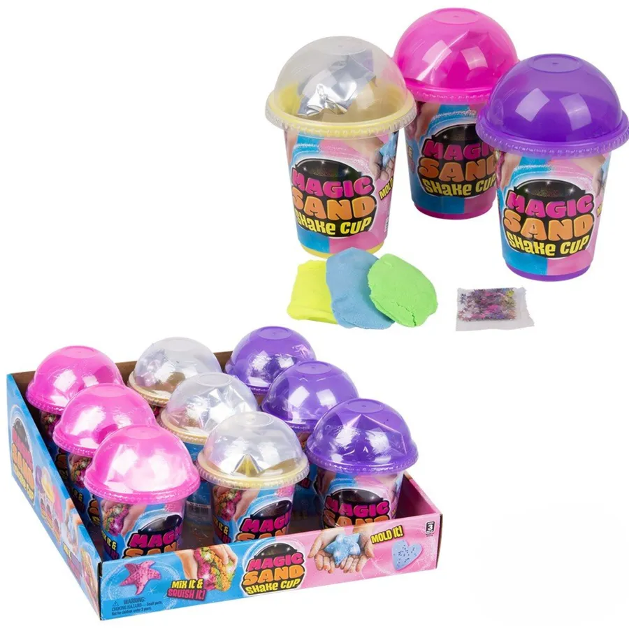 Magic Sand Shake Cup Sensory Play Kit — wholesale Fidgets & Sensory by the case