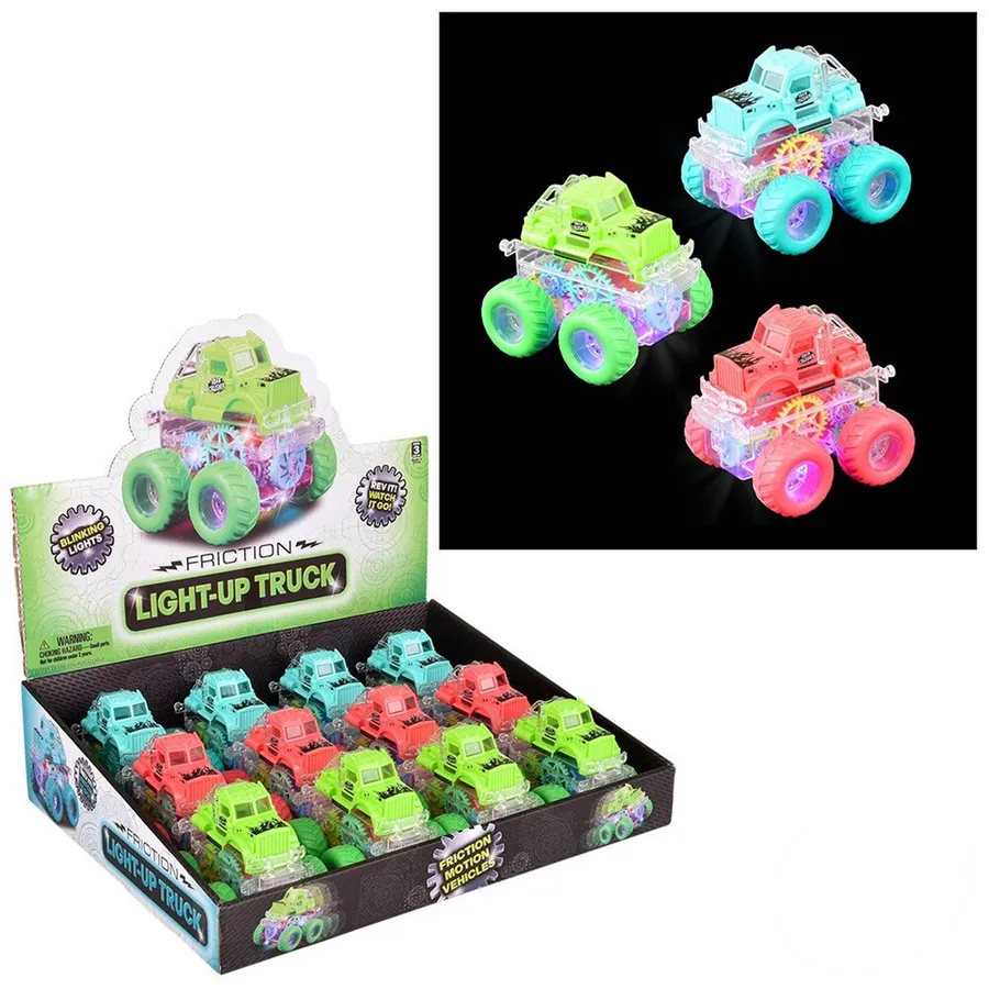 Friction Light-Up Big Wheel Truck Toy For Kids — wholesale Toys & Games by the case