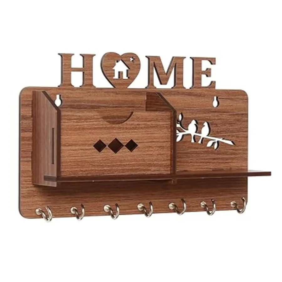 Wooden Key Holder & Wall Shelf for Home Decore — wholesale Home & Décor by the case