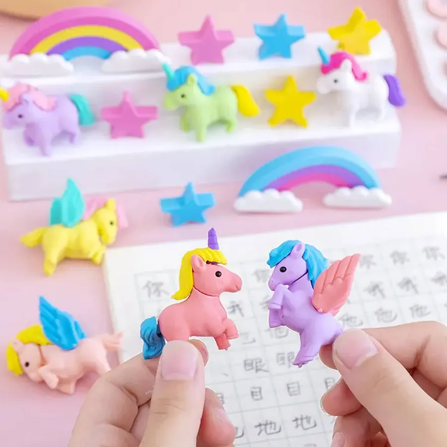 Unicorn Erasers Set For Kids Christmas — wholesale Seasonal & Holiday by the case