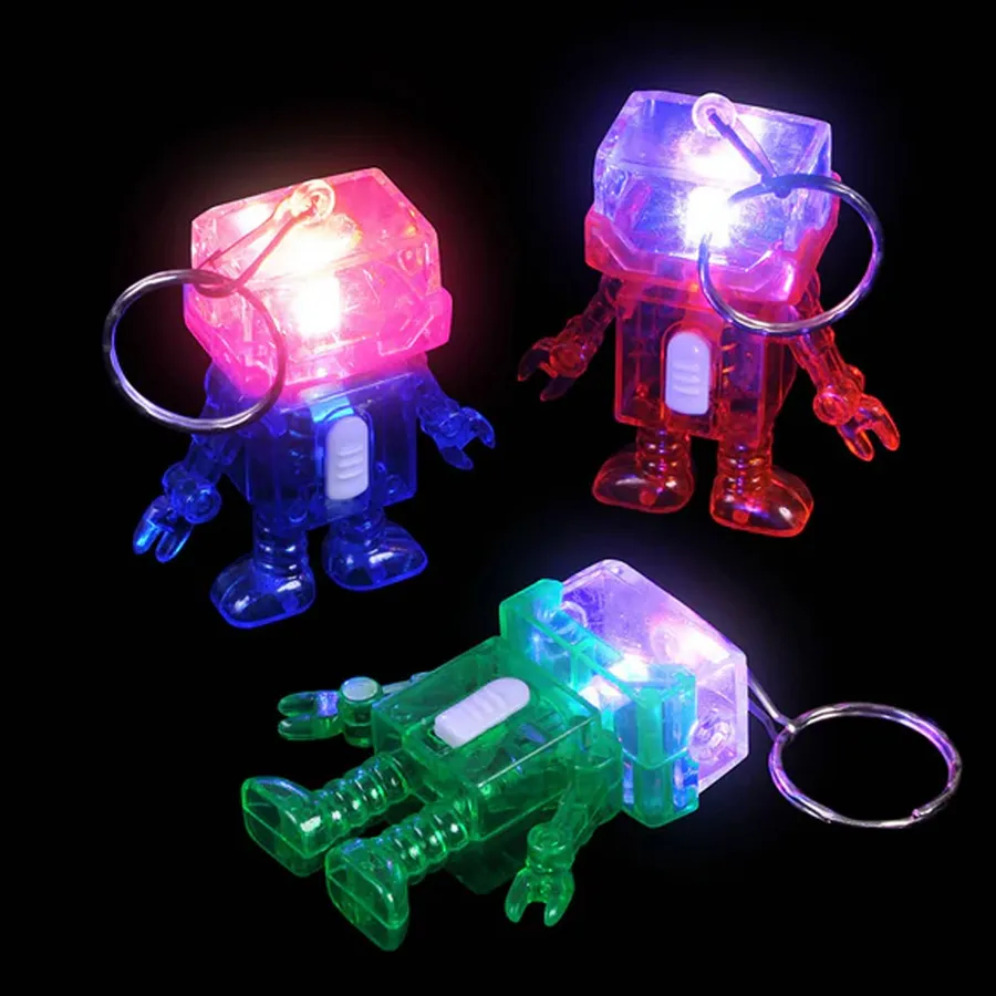 Light Up Robot Keychain Back To School — wholesale Keychains & Charms by the case