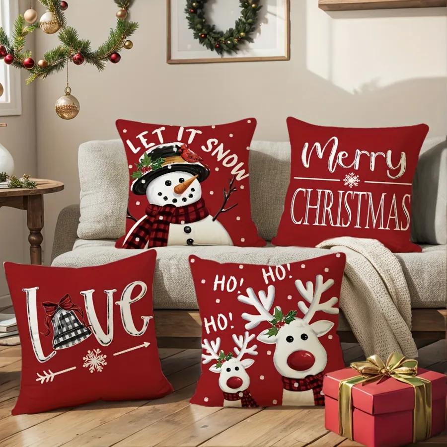 Throw Pillow Covers | Reindeer Print | Christmas — wholesale Seasonal & Holiday by the case