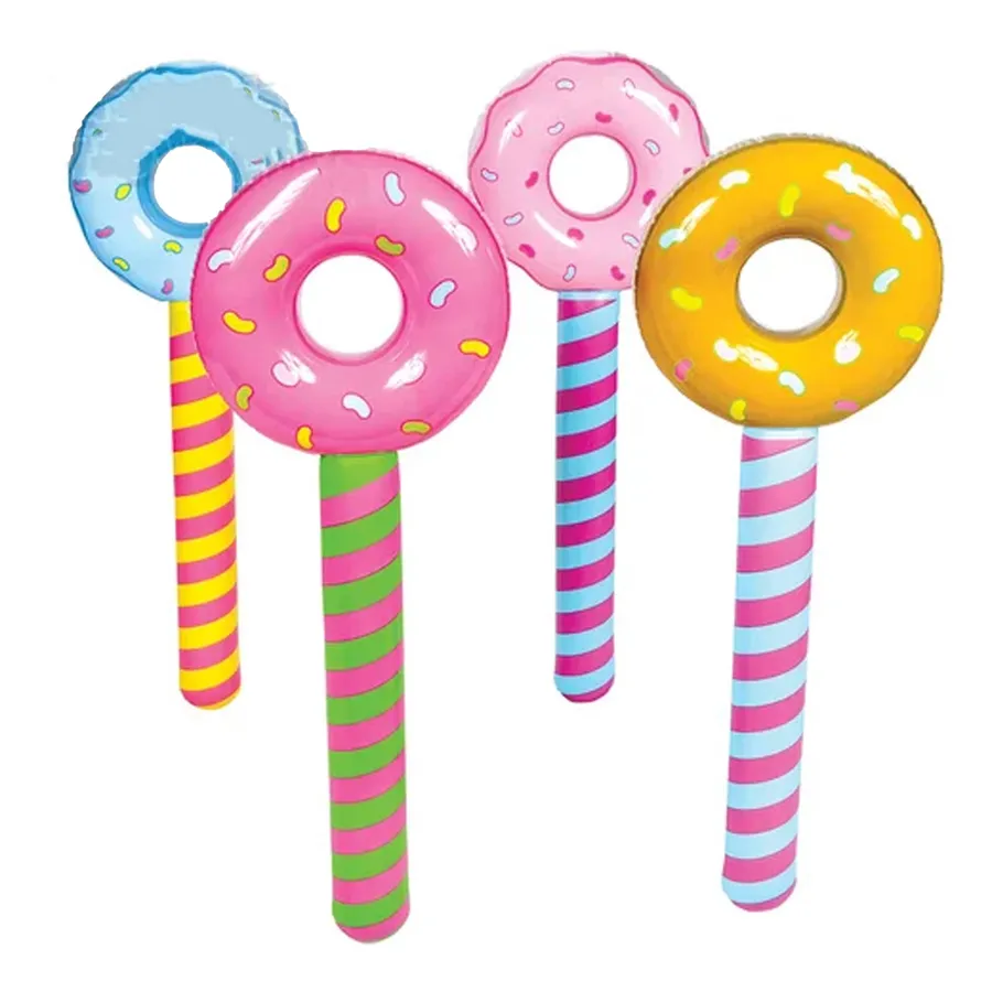 Inflatable Donut Lollipop Toy For Kids - Assorted — wholesale Toys & Games by the case