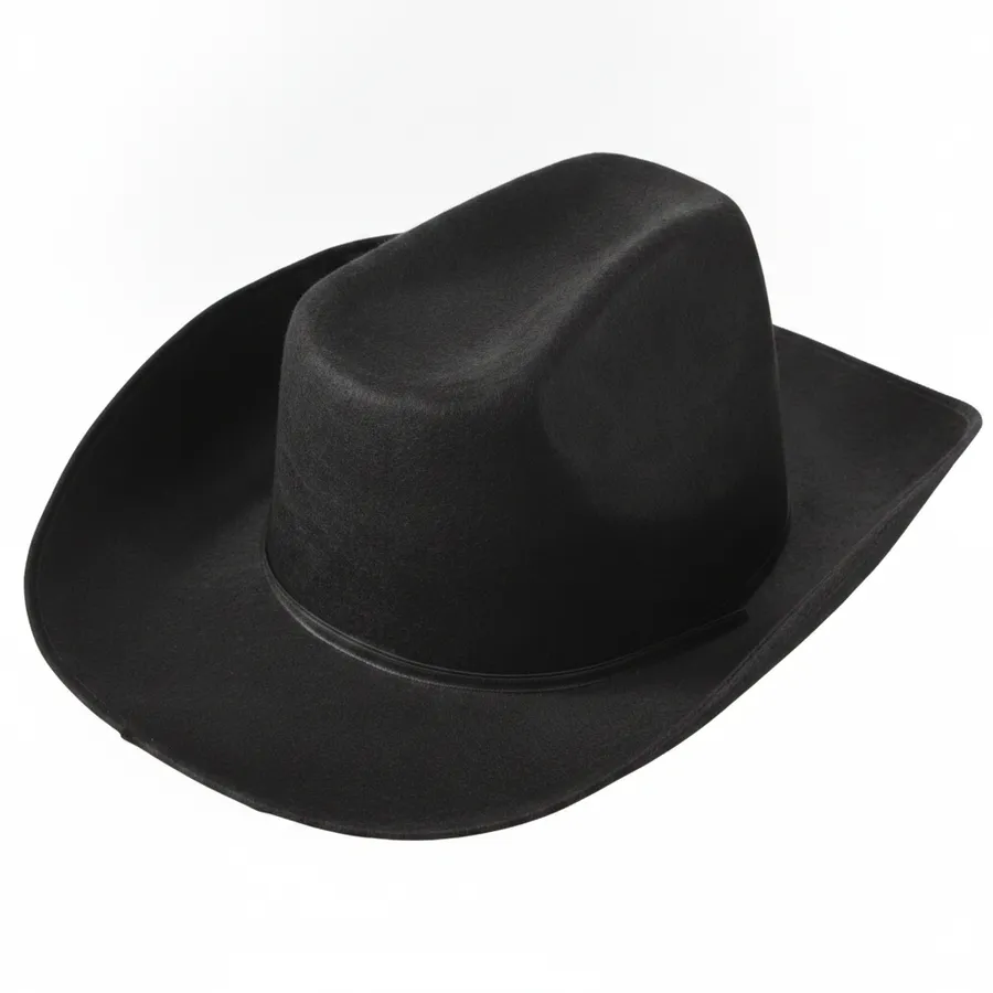 Classic Black Cowboy Hat - Rustic Home Decor Accent and Seasonal Halloween Decor — wholesale Seasonal & Holiday by the case