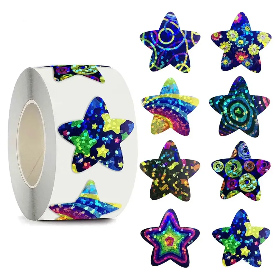 100 PCS Colourful Star Sticker Labels for Party Decor — wholesale Party & Gifts by the case