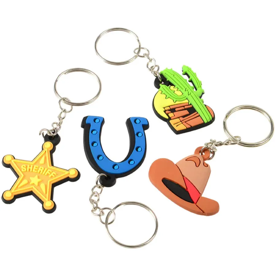 Western Rubber Keychains In Bulk — wholesale Keychains & Charms by the case