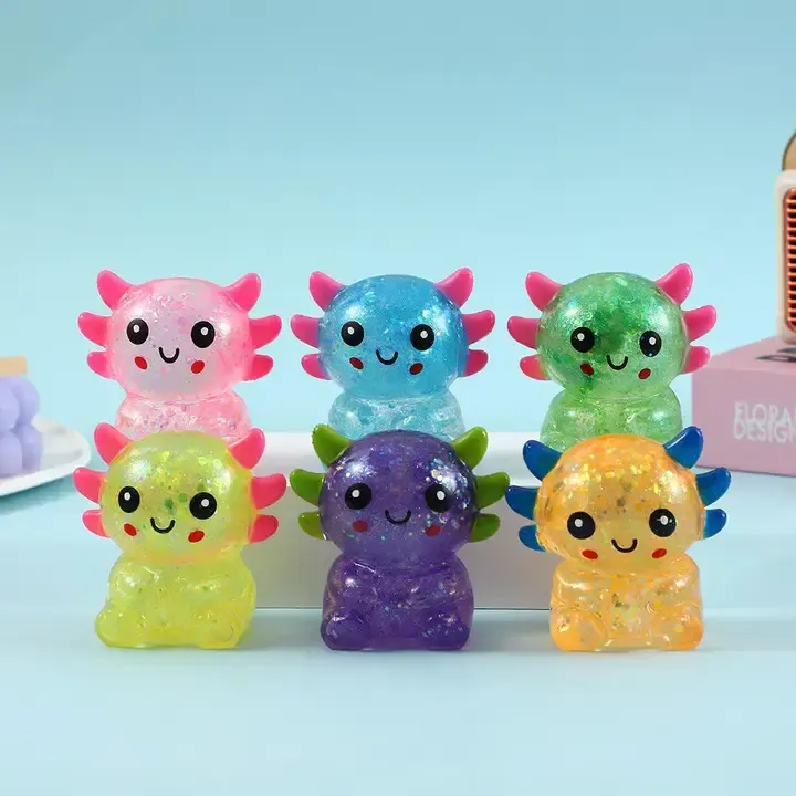 Axolotl Glitter Sugar Squishy Sensory Fidget Kids Toy — wholesale Fidgets & Sensory by the case