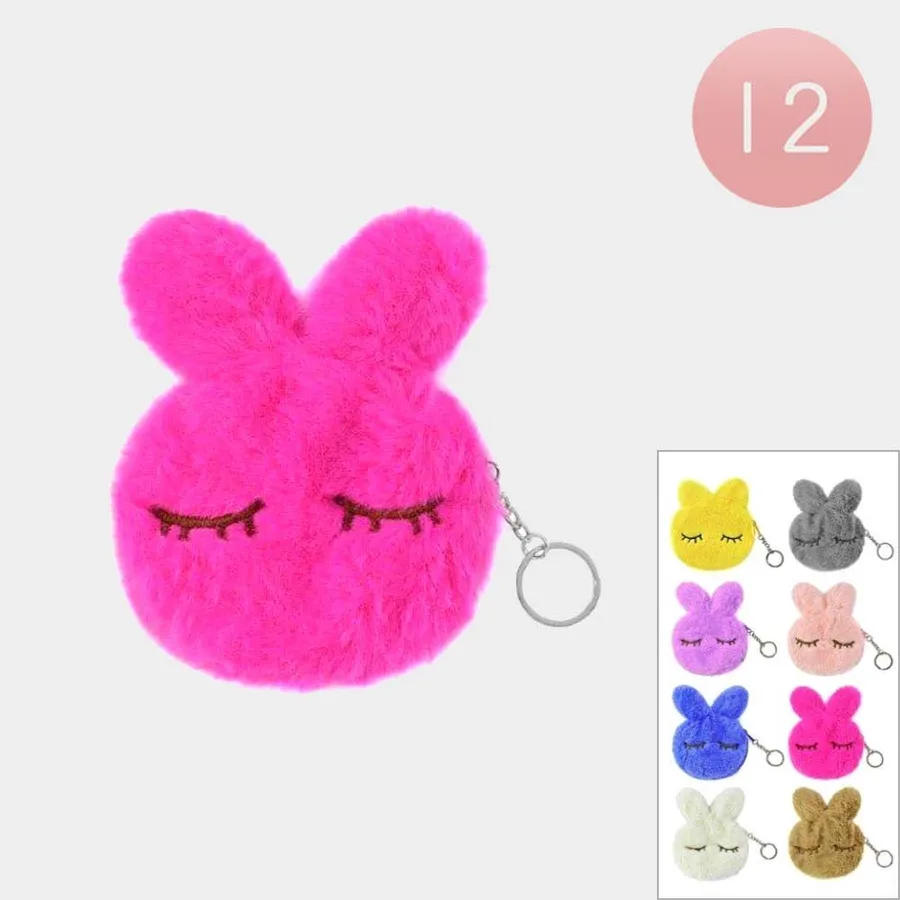 Animal Bunny Stylish Coin Purse Keychains For Kids — wholesale Keychains & Charms by the case