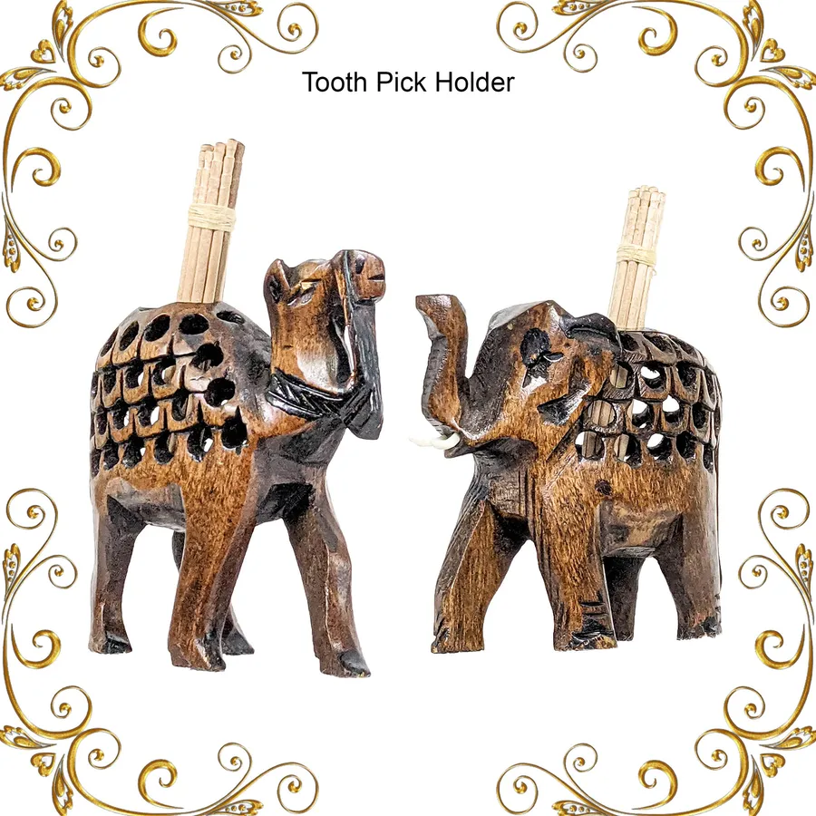 Hand Carved Wooden Toothpick Holder — wholesale Toys & Games by the case