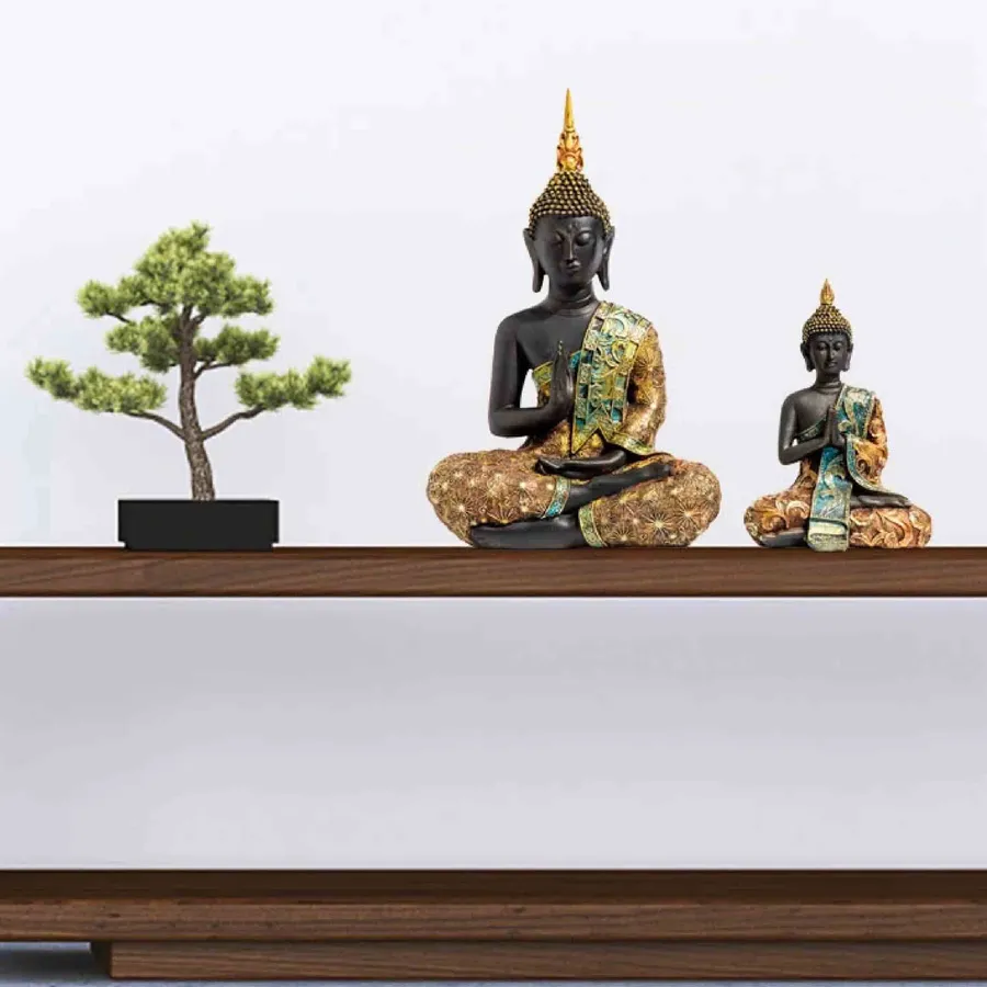 Handmade Resin Buddha Statue Home Décor — wholesale Home & Décor by the case
