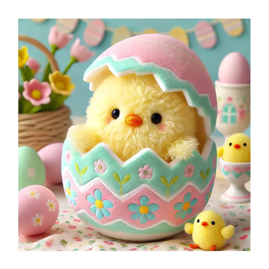 Easter Chick and Egg Plush Stuffed Kids Toys - Assorted — wholesale Plush & Squishies by the case
