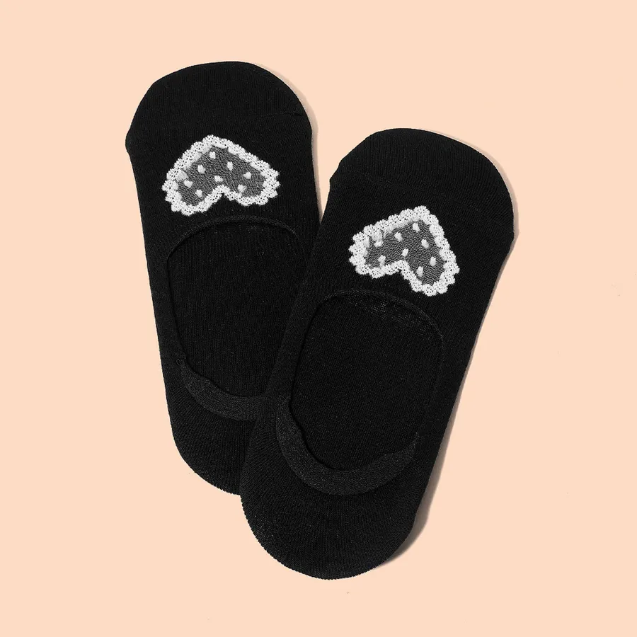 Valentine Heart Pointed No Show Socks For Women's - Assorted — wholesale Seasonal & Holiday by the case