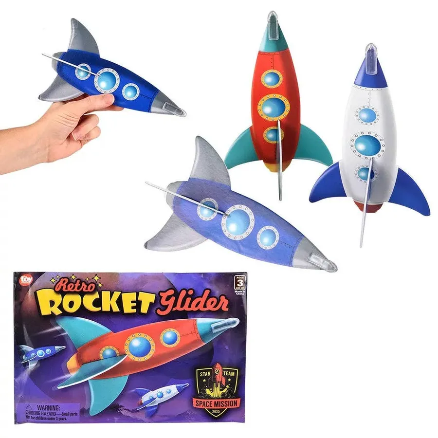 Retro Rocket Glider - Assorted (24 Pack) Keeraft Home Gifts — wholesale Home & Décor by the case