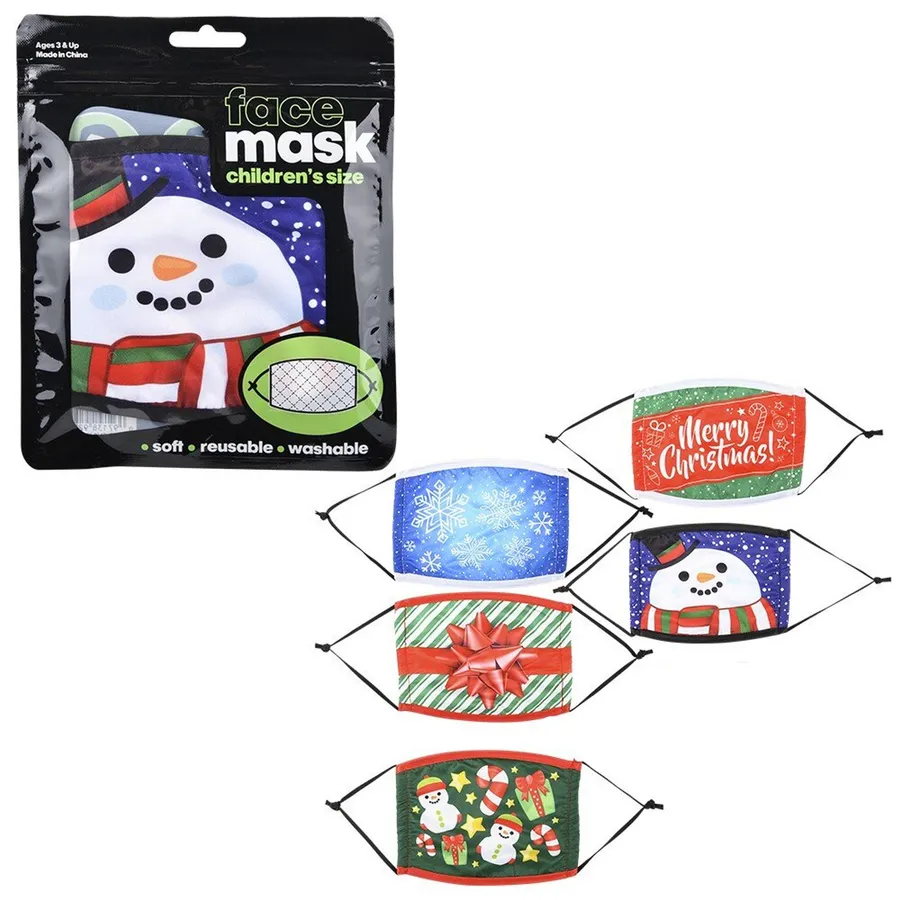 Holiday Children Face Mask- Assorted — wholesale Seasonal & Holiday by the case