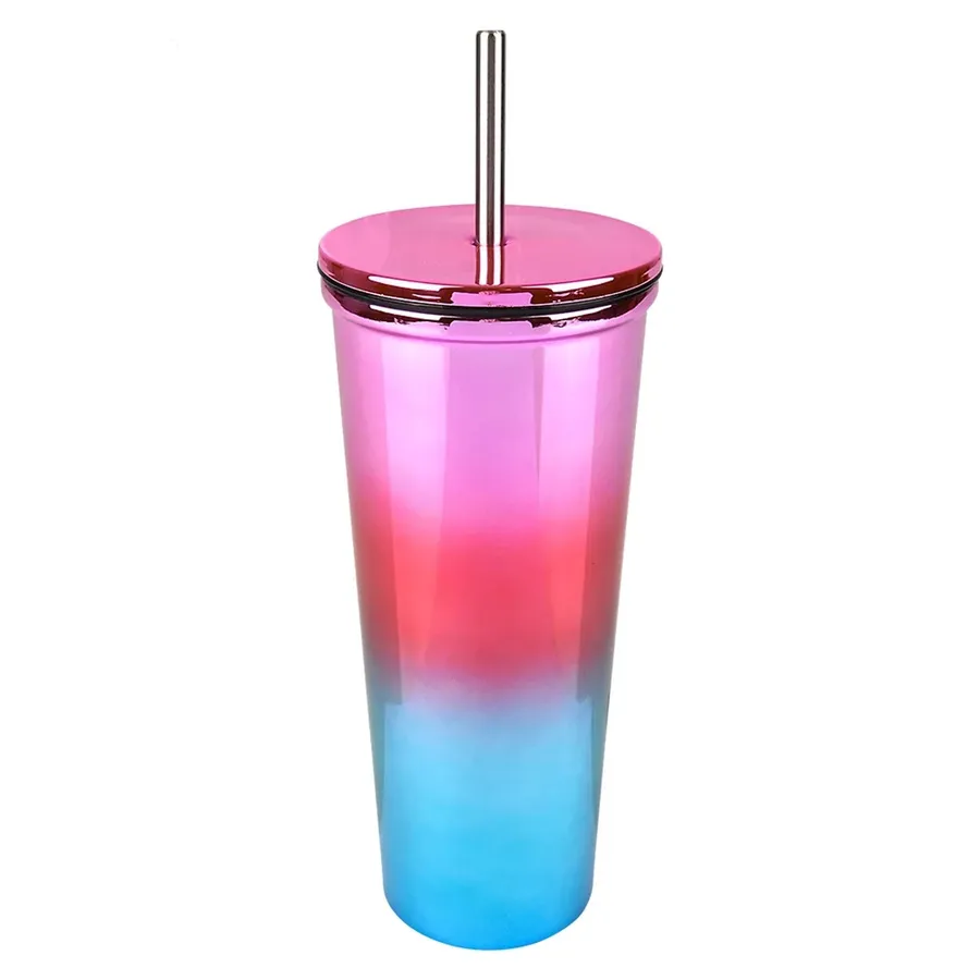 Double Wall Stainless Steel Two Tone Tumbler — wholesale Home & Décor by the case