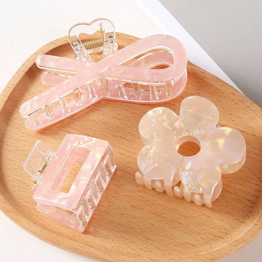 Flower Bow Hair Claw Clip Set For Women's - Assorted — wholesale Apparel & Accessories by the case