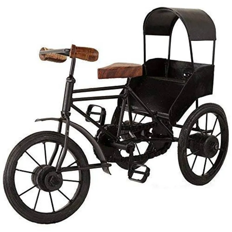 Wooden Wrought Iron Cycle Rickshaw Toy — wholesale Toys & Games by the case