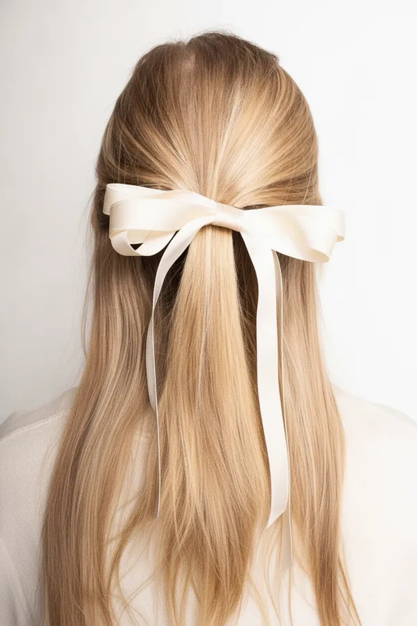 Ivory Hair Bow Barrette - Classic Satin Hair Accessories for Boutique and Salon — wholesale Apparel & Accessories by the case