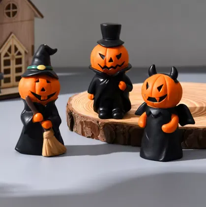 Ghost Witch Pumpkin Resin Figurines In Bulk Set Assorted — wholesale Home & Décor by the case