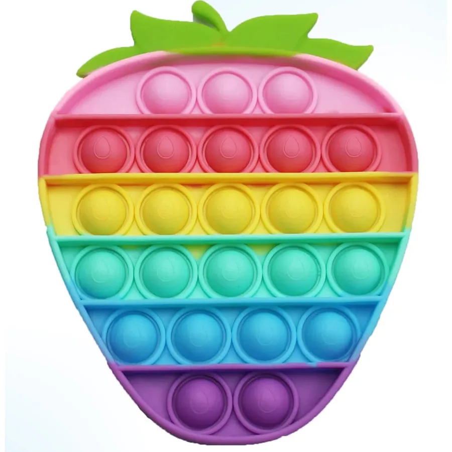 Big Strawberry Pop It Fidget Kids Toy- In Bulk — wholesale Fidgets & Sensory by the case