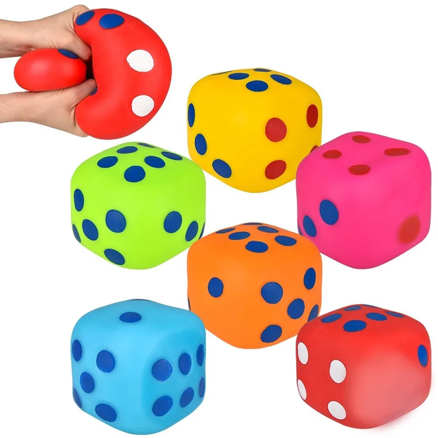 Squishy Stretchy Dice For Kids - Assorted — wholesale Plush & Squishies by the case