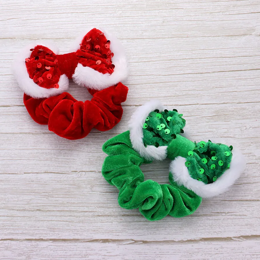 Fuzzy Bow Scrunchie Hairband For Kids — wholesale Apparel & Accessories by the case