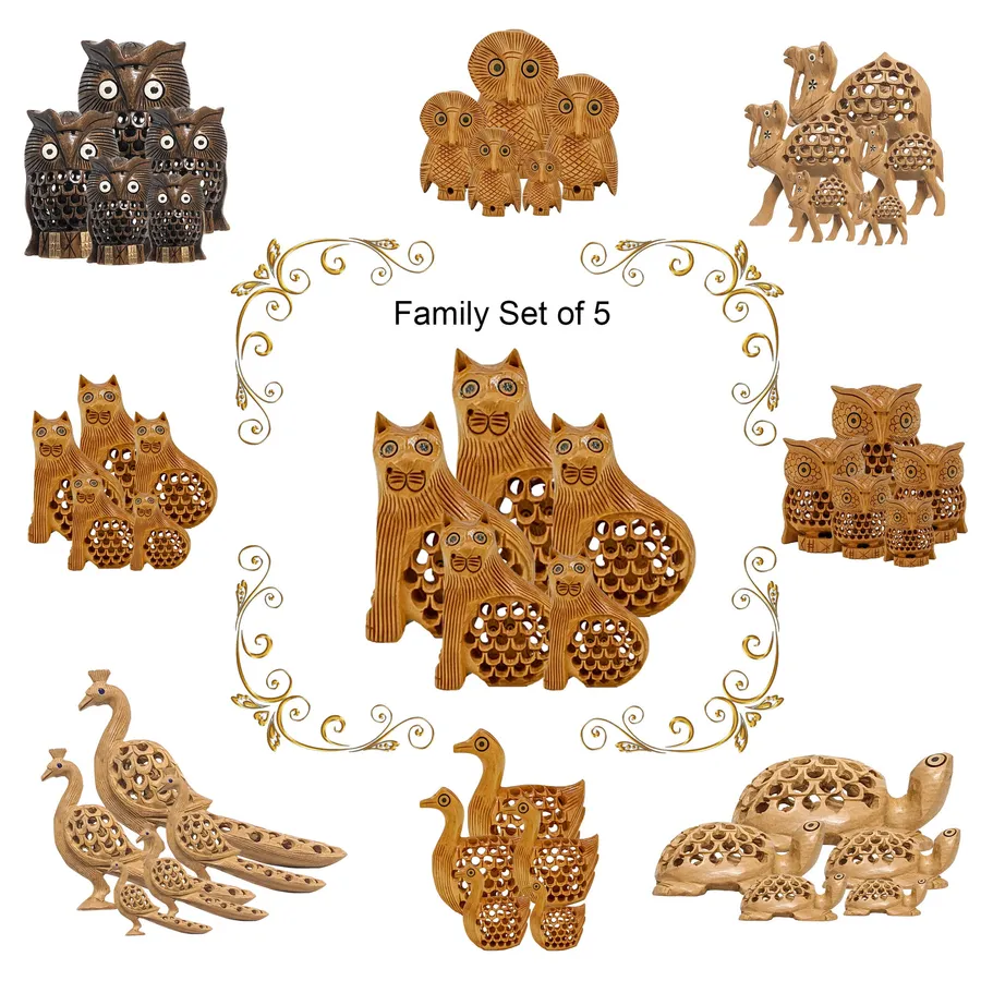 Wholesale Handcarved Statue Set of 5 — wholesale Home & Décor by the case