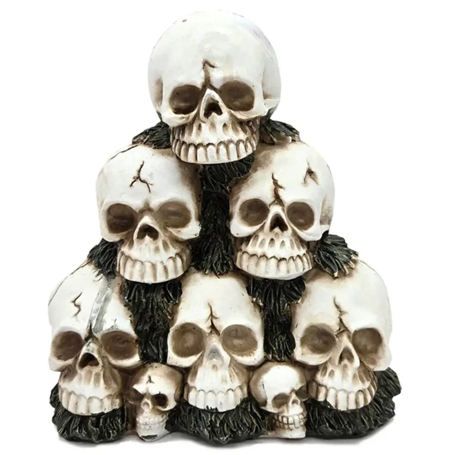 Halloween Skulls Pyramid Figurine For Decor — wholesale Seasonal & Holiday by the case