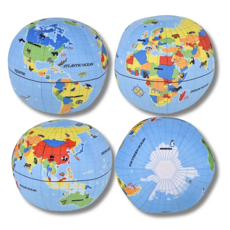 Printed Soft Plush Globe Ball For Kids — wholesale Plush & Squishies by the case