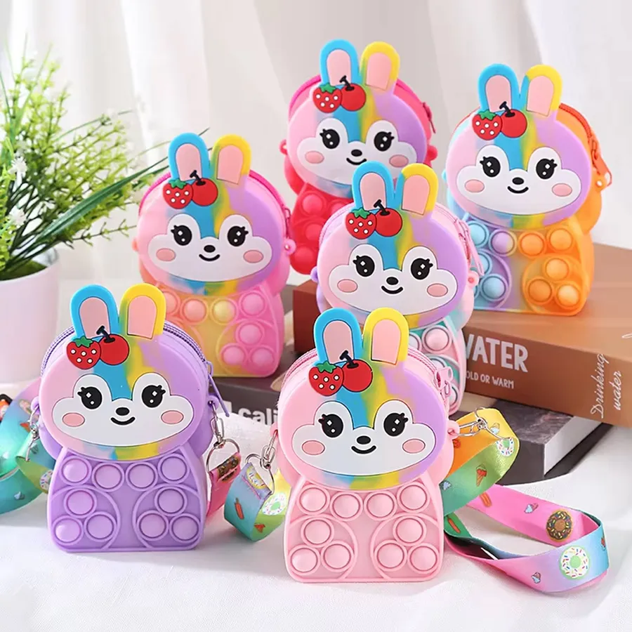 Cute Rabbit Silicone Bunny Shoulder Bag For Easter-Assorted — wholesale Seasonal & Holiday by the case