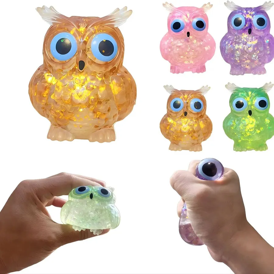 Squishy Owl Fidget Ball Kids Toy- Assorted — wholesale Fidgets & Sensory by the case