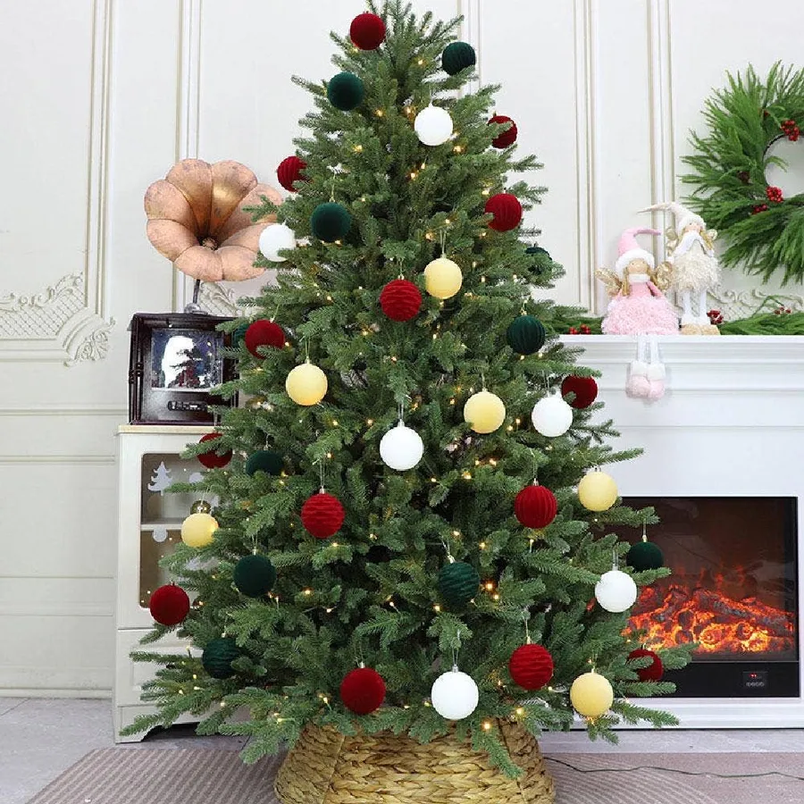 6cm Flocked Velvet Balls For Holiday Décor — wholesale Seasonal & Holiday by the case
