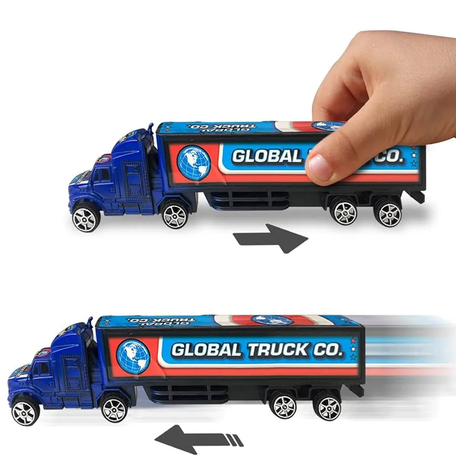 Pull Back Truck Toys for Kids in Red and Blue For Kids — wholesale Toys & Games by the case