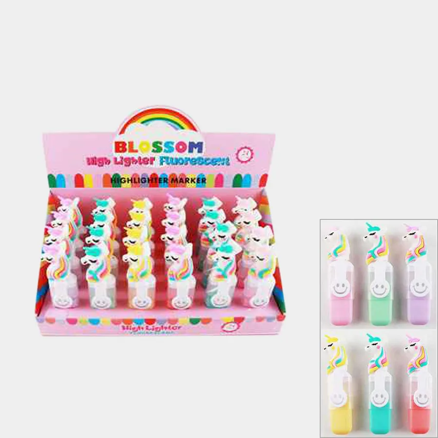 Unicorn Highlighter Marker For Valentine - Assorted — wholesale Seasonal & Holiday by the case