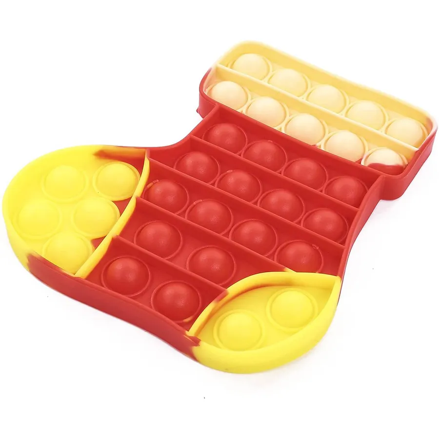 Santa Socks Pop It Stress Relief Toy For Kids — wholesale Fidgets & Sensory by the case