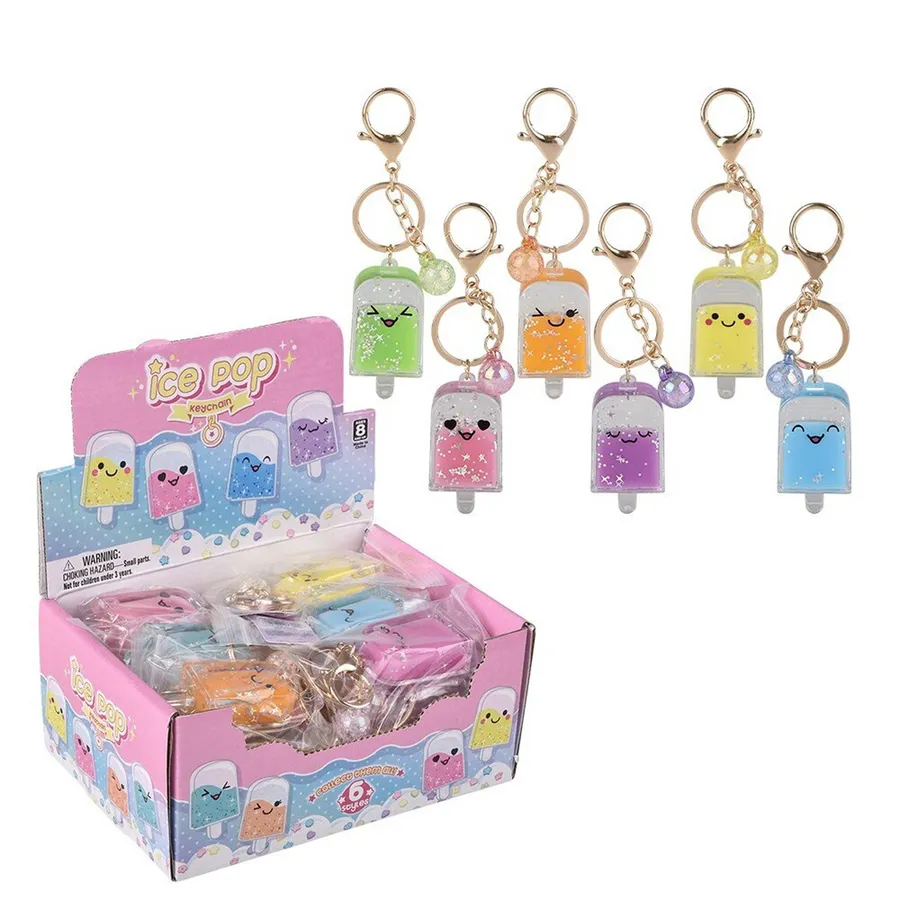 Ice Pop Glitter Clip On For Backpack Assorted — wholesale Bags & Backpacks by the case