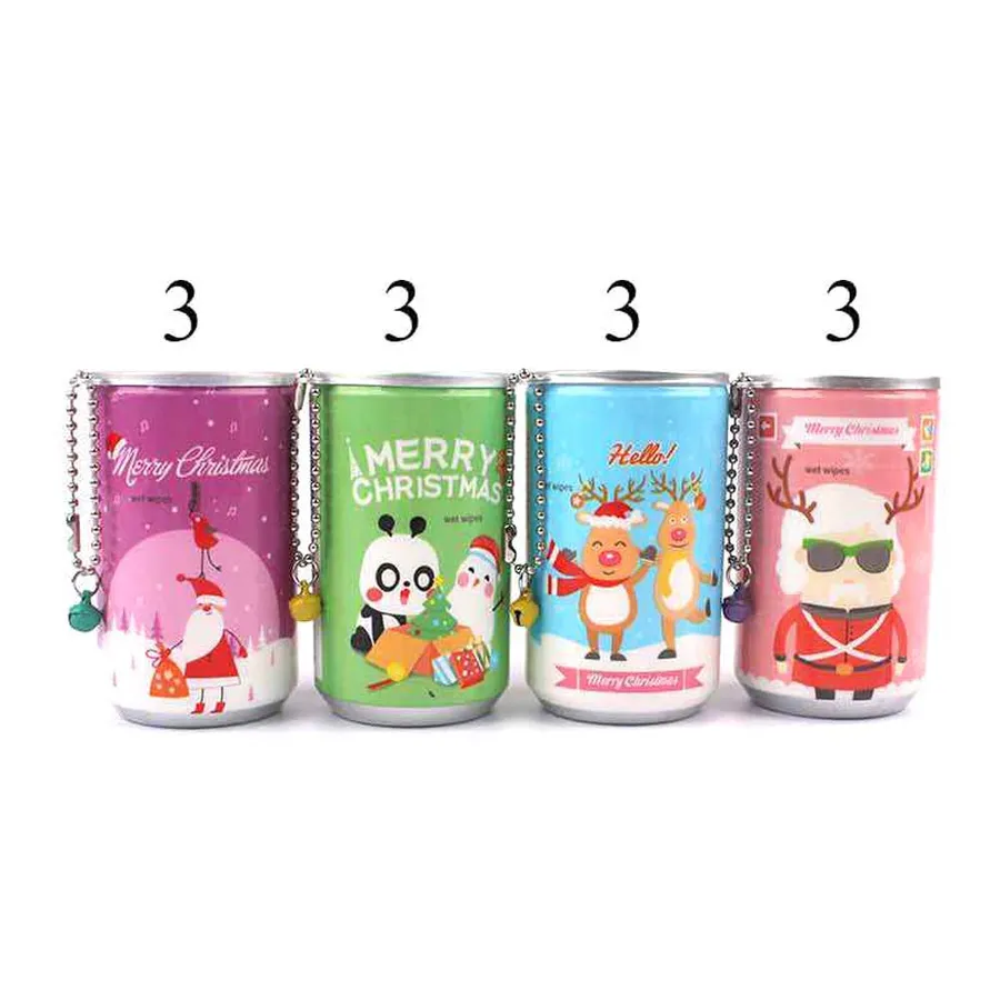 Christmas Message Rudolph Santa Claus Panda Printed Wipes — wholesale Seasonal & Holiday by the case