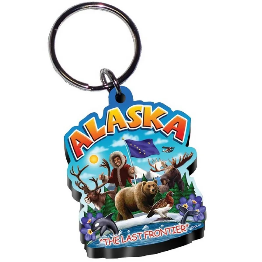 State Montage Acrylic Key Ring For — wholesale Keychains & Charms by the case