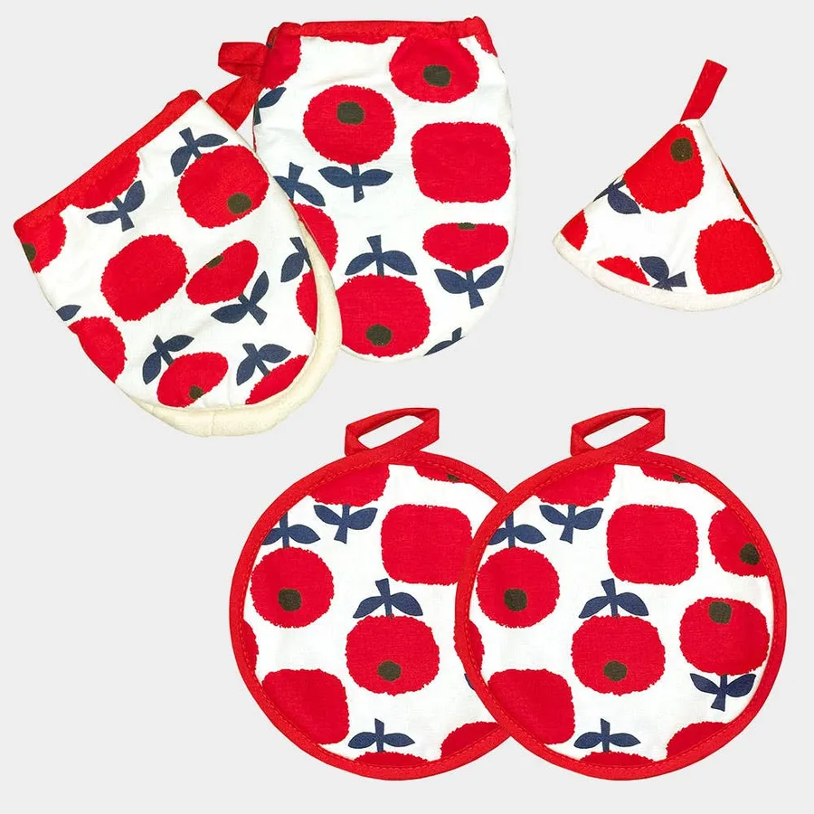 Flower Pattern Printed Holder, Gloves, Hot Pads Kitchen Set — wholesale Apparel & Accessories by the case