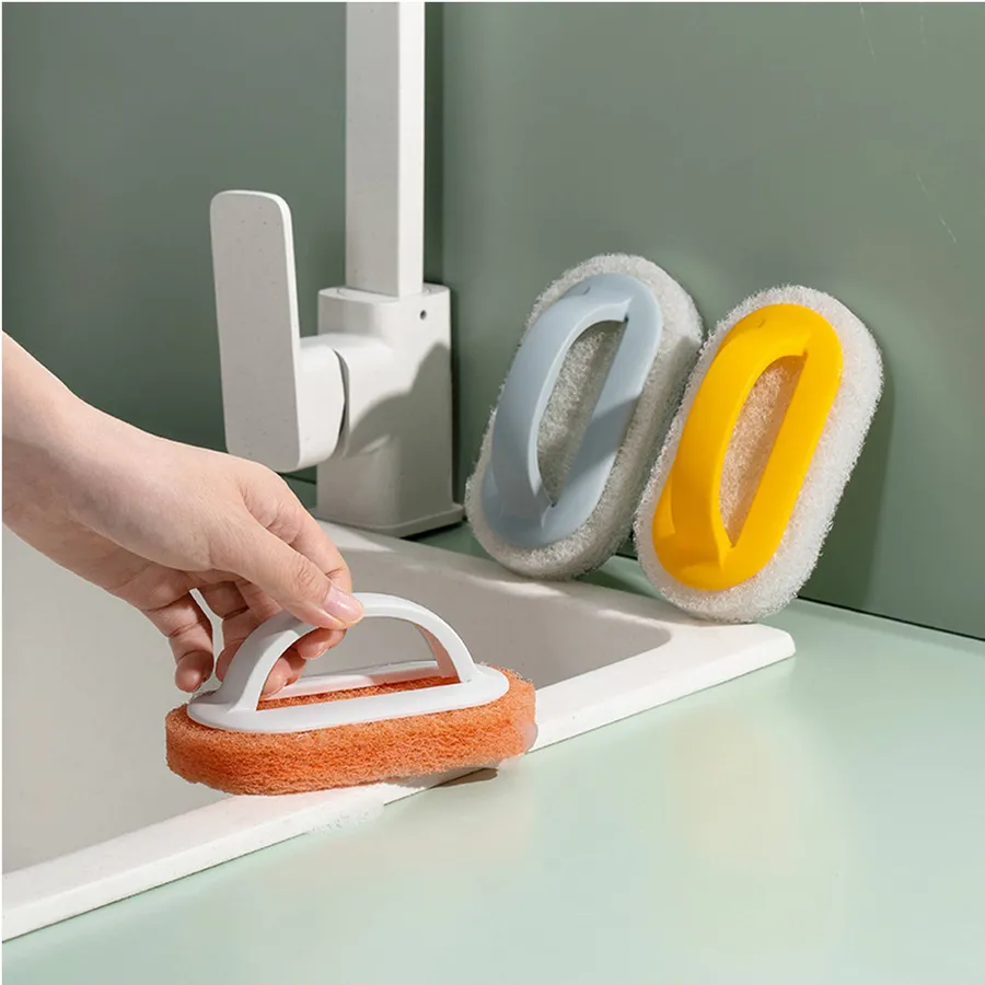 Kitchen & Bathroom Cleaning Scrubber With Handle In Bulk. — wholesale Beauty & Personal Care by the case