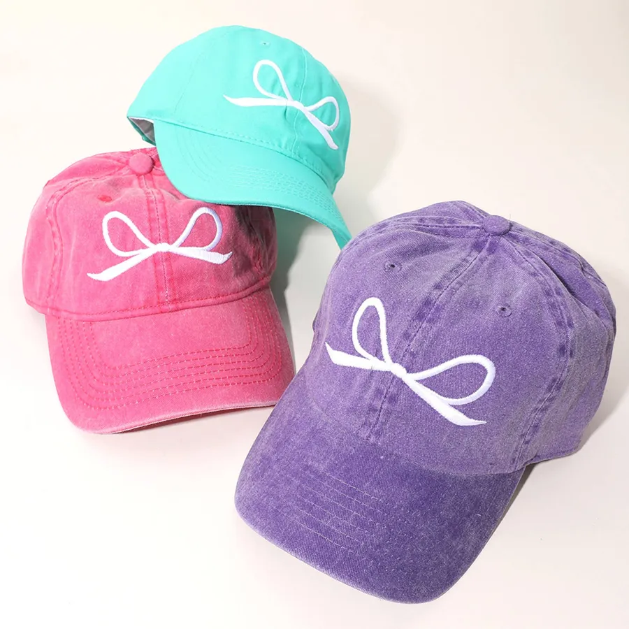 Ribbon Embroidered Adjustable Baseball Cap - Assorted — wholesale Apparel & Accessories by the case