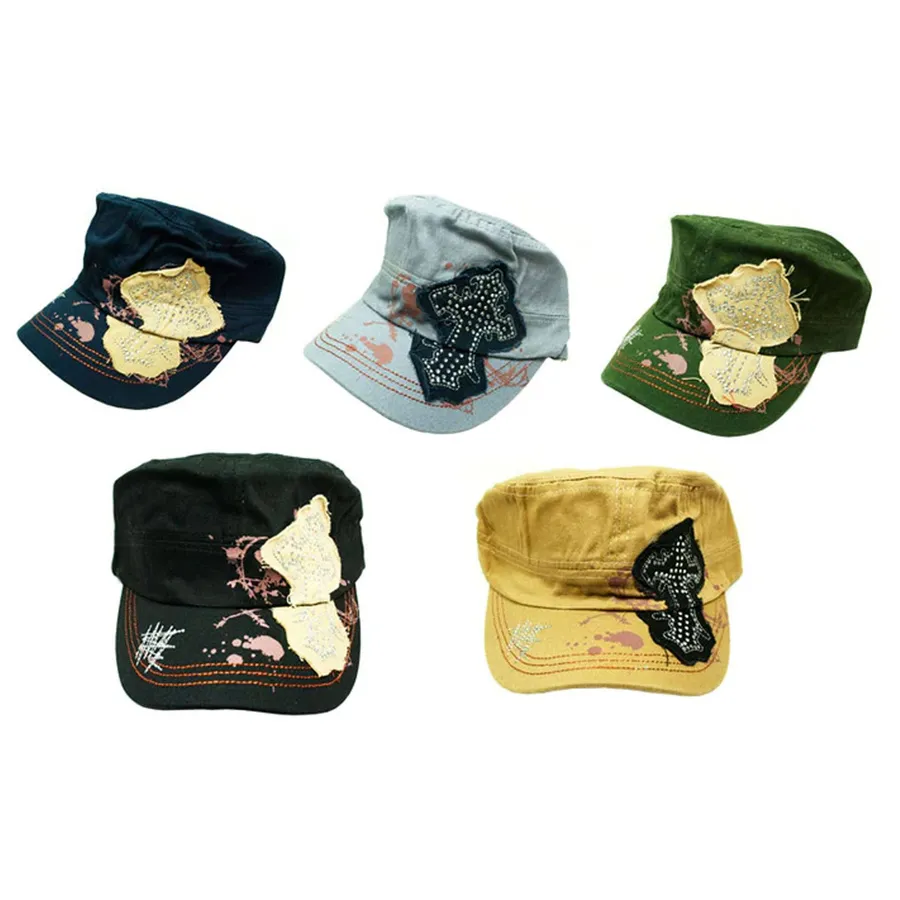 Patched Cross Cadet Cap- Valentine — wholesale Seasonal & Holiday by the case