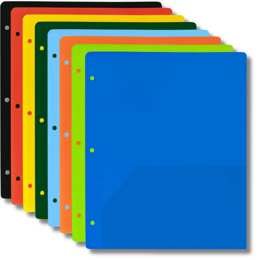 Back To School Translucent Poly Folders - Assorted — wholesale More Wholesale Goods by the case