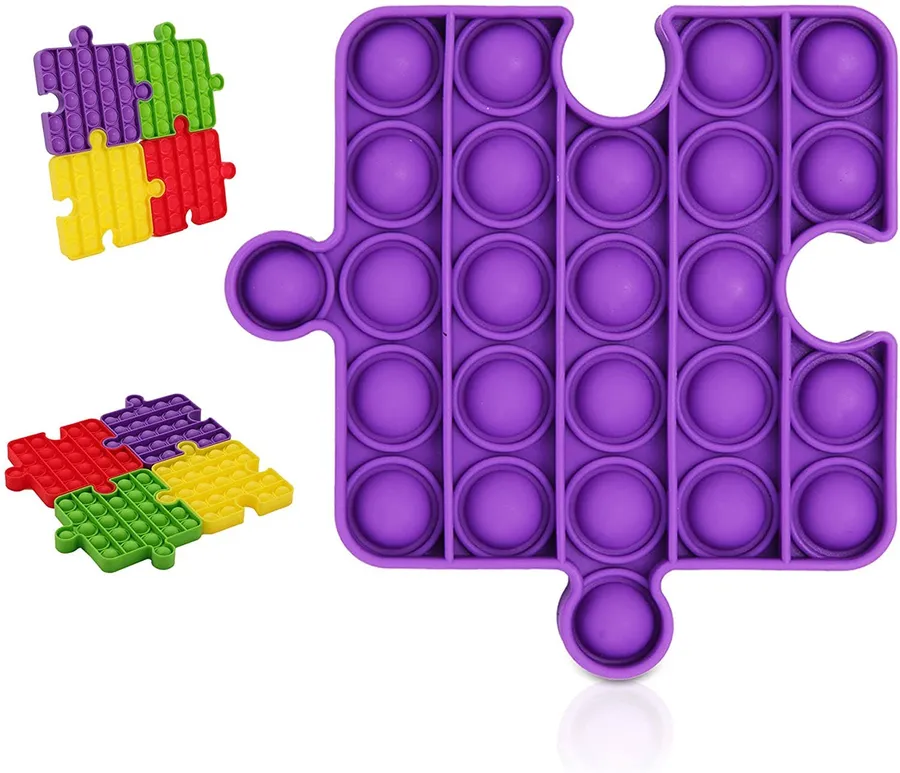 Puzzle Shape Pop It Fidget Kids Toy- Assorted — wholesale Fidgets & Sensory by the case